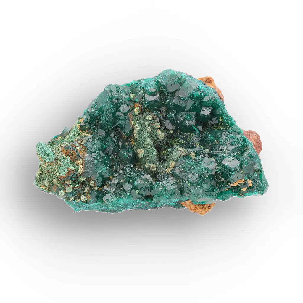 Dioptase and Malachite on Matrix – Mindouli, Congo