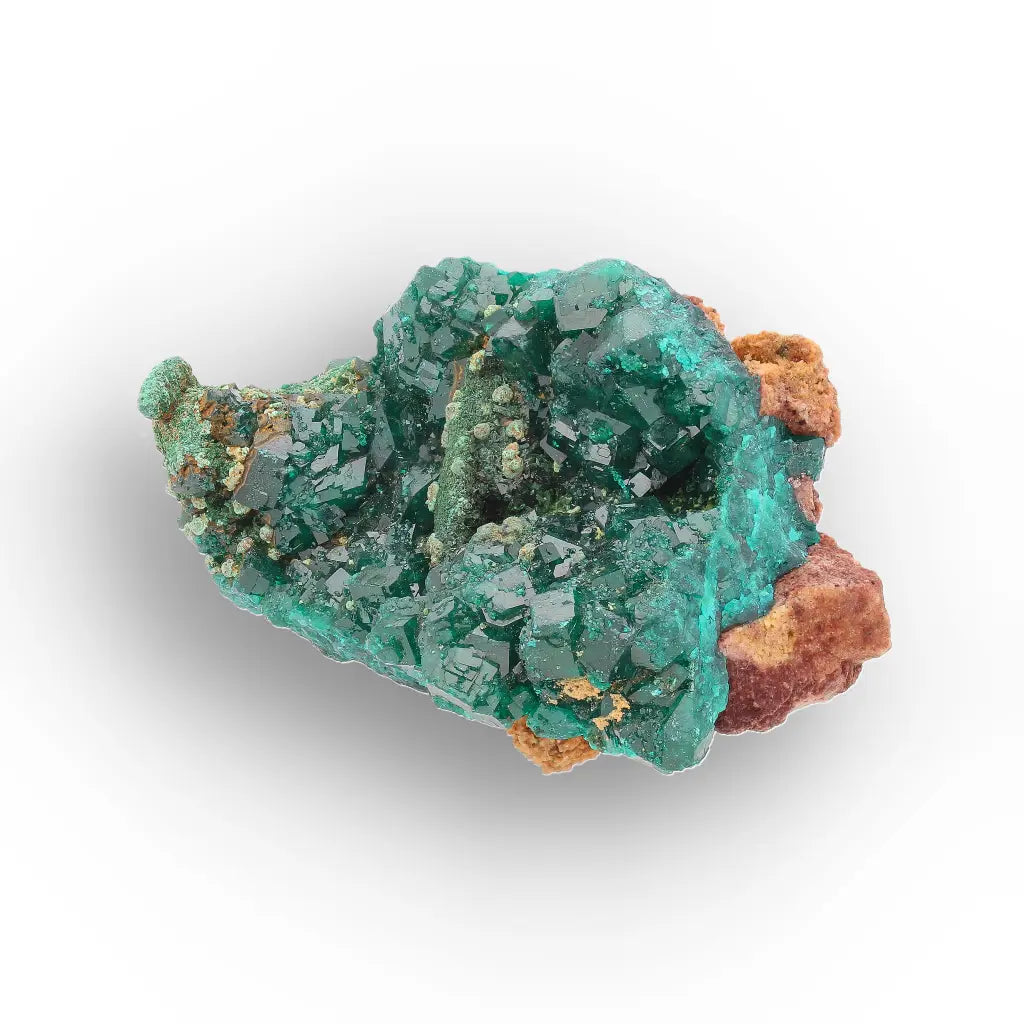 Dioptase and Malachite on Matrix – Mindouli, Congo