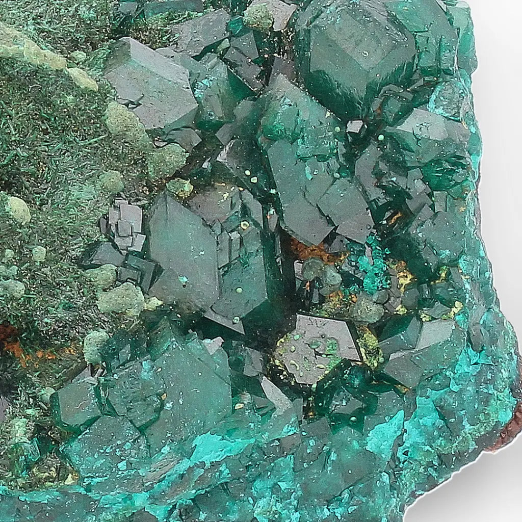 Dioptase and Malachite on Matrix – Mindouli, Congo
