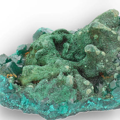 Dioptase and Malachite on Matrix – Mindouli, Congo