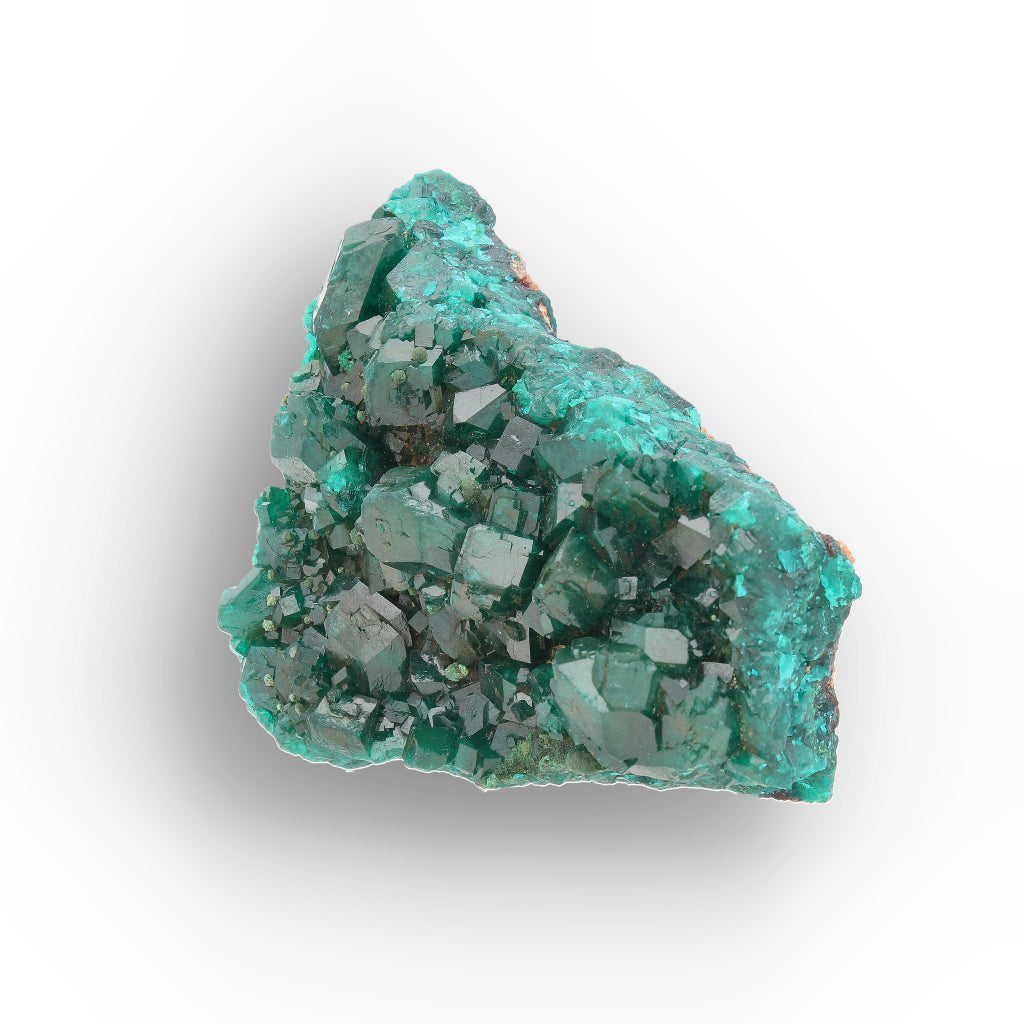 Dioptase Crystal Cluster on Matrix – Congo Mineral Specimen