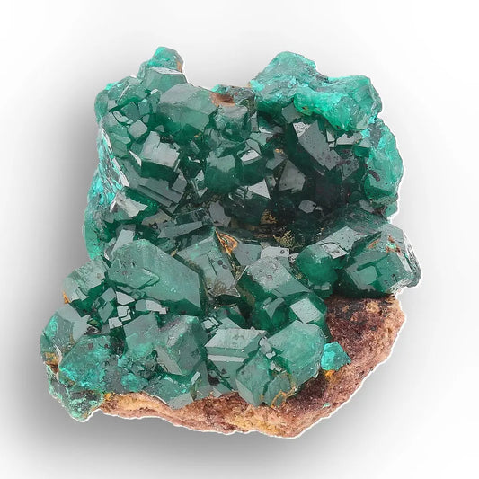 Dioptase Crystal Cluster on Matrix – Kimbedi Copper Mine, Congo