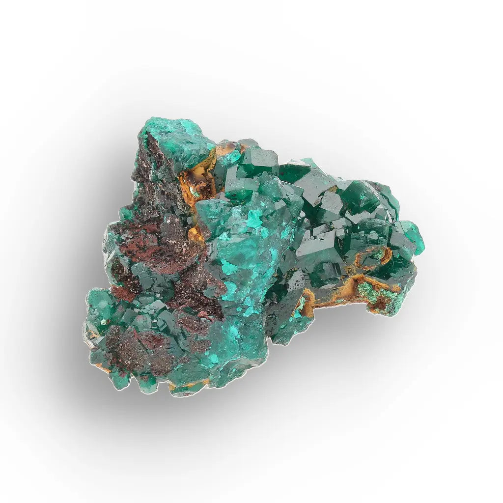 Dioptase Crystal Cluster on Matrix – Kimbedi Copper Mine, Congo