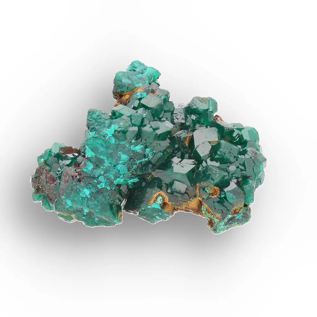 Dioptase Crystal Cluster on Matrix – Kimbedi Copper Mine, Congo