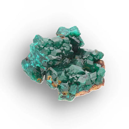 Dioptase Crystal Cluster on Matrix – Kimbedi Copper Mine, Congo