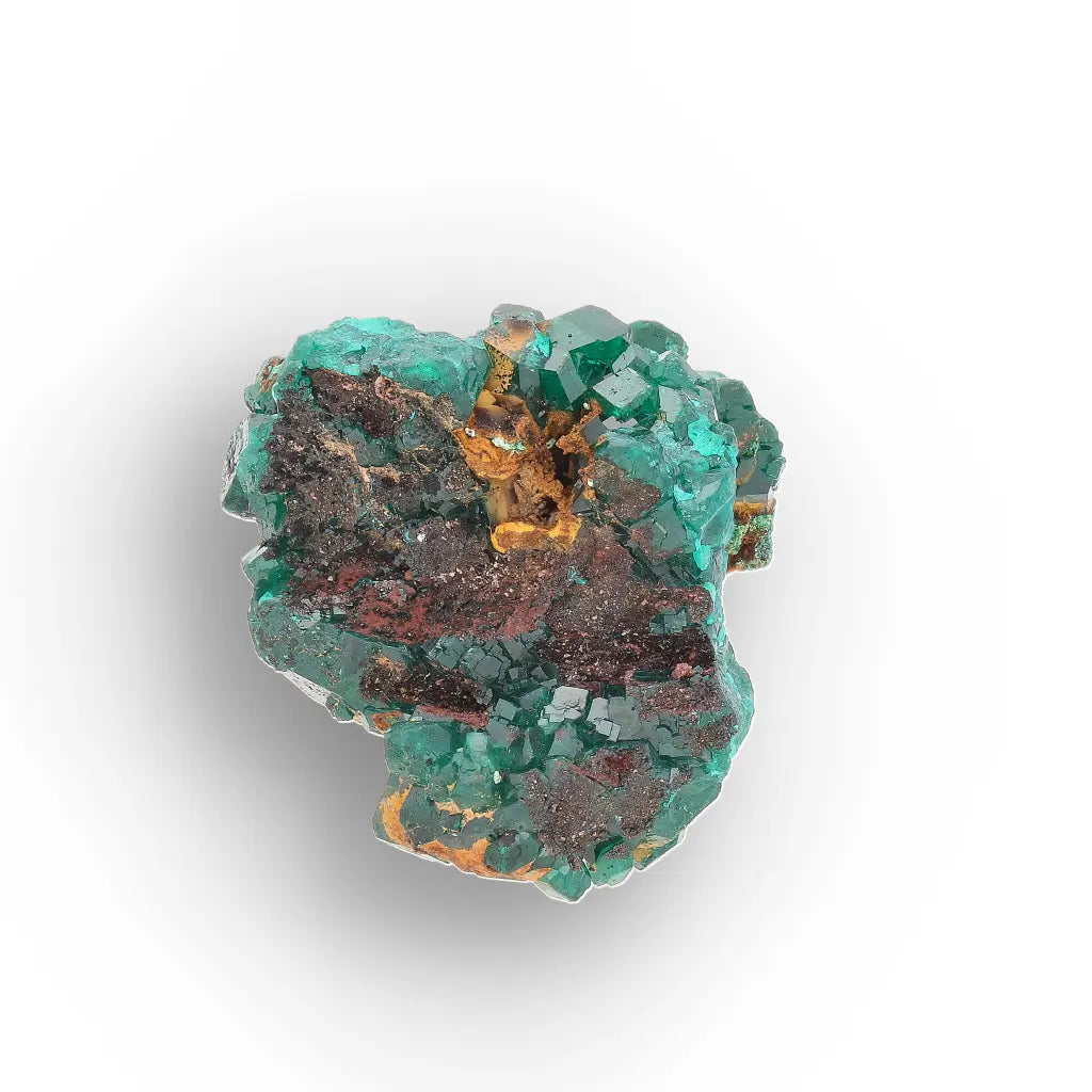 Dioptase Crystal Cluster on Matrix – Kimbedi Copper Mine, Congo