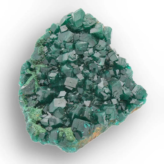 Dioptase with Fibrous Malachite, Kimbedi Congo