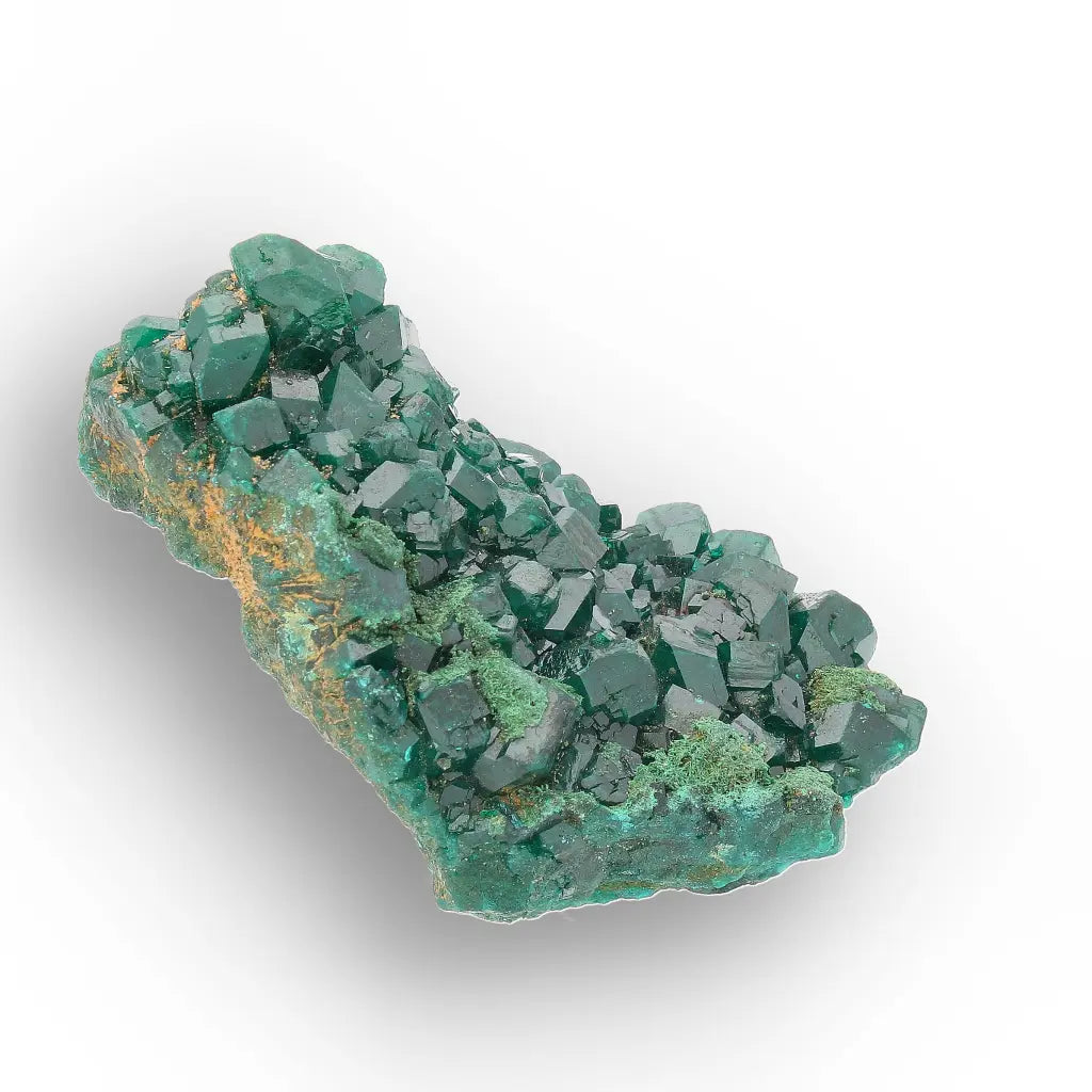 Dioptase with Fibrous Malachite, Kimbedi Congo