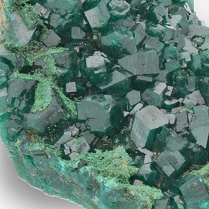 Dioptase with Fibrous Malachite, Kimbedi Congo