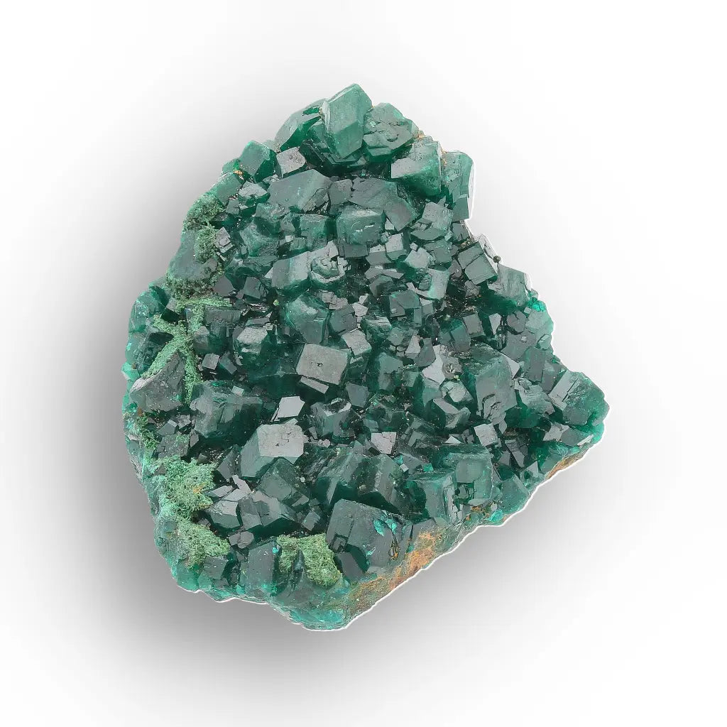 Dioptase with Fibrous Malachite, Kimbedi Congo