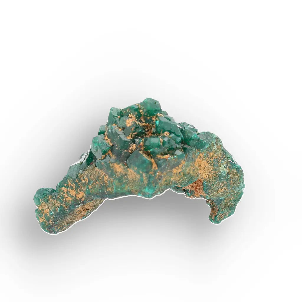 Dioptase with Fibrous Malachite, Kimbedi Congo
