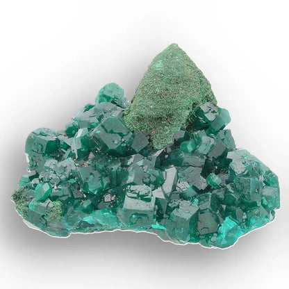Dioptase with Malachite from Congo Crystal Specimen