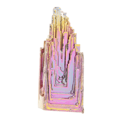 Get your Rainbow Bismuth Hopper Crystal – Iridescent Geometric Metal online now or in store at Forever Gems in Franschhoek, South Africa