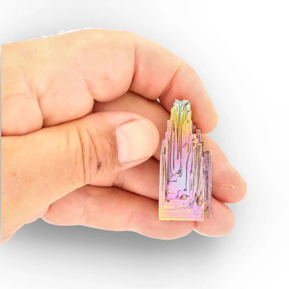 Get your Rainbow Bismuth Hopper Crystal – Iridescent Geometric Metal online now or in store at Forever Gems in Franschhoek, South Africa