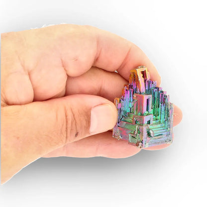 Get your Iridescent Bismuth Crystal – Unique Metallic Rainbow Specimen online now or in store at Forever Gems in Franschhoek, South Africa