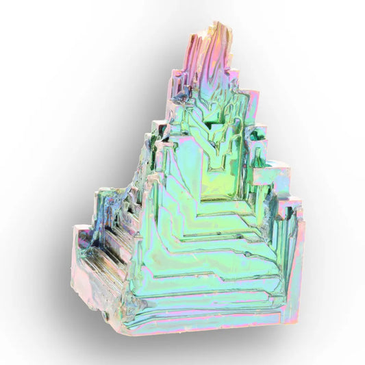 Get your Bismuth Stairway Crystal – Stepped Rainbow Geometric Formation online now or in store at Forever Gems in Franschhoek, South Africa