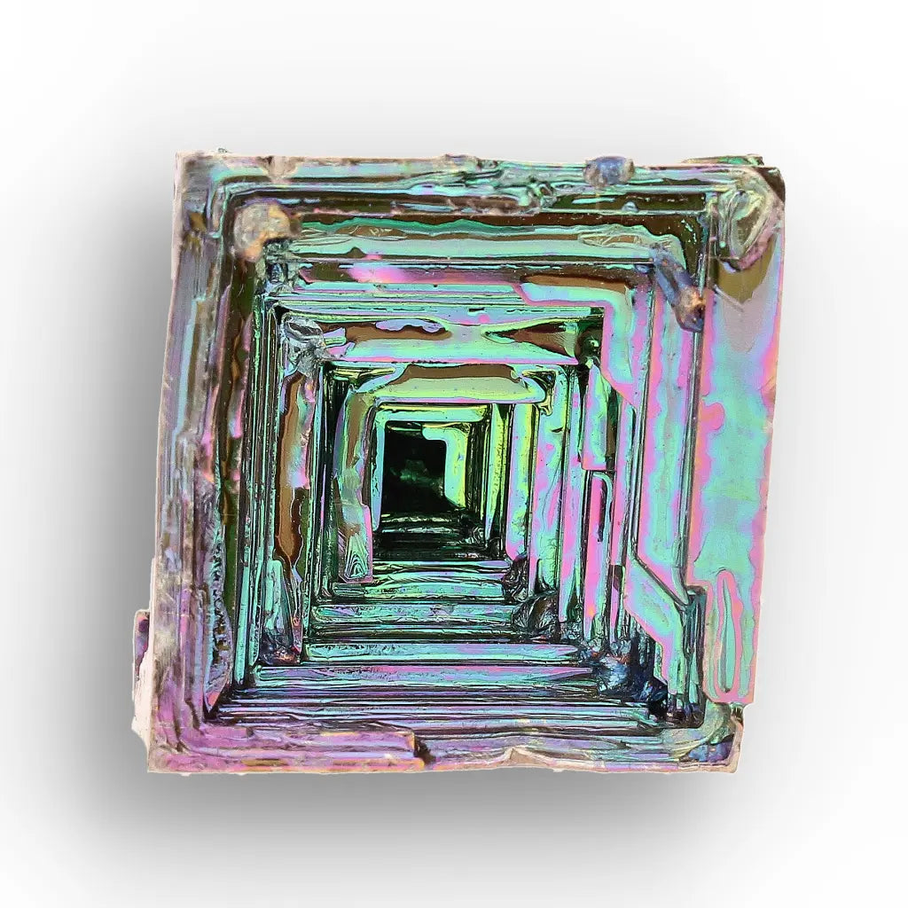 Get your Bismuth Stairway Crystal – Stepped Rainbow Geometric Formation online now or in store at Forever Gems in Franschhoek, South Africa