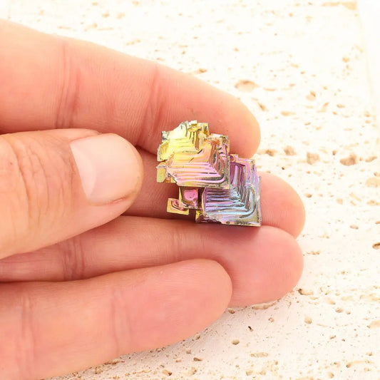 Get your Bismuth Crystal – Iridescent Golden Stairway online now or in store at Forever Gems in Franschhoek, South Africa