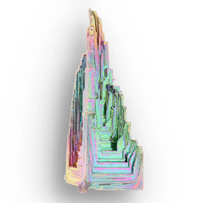 Get your Cosmic Bismuth Formation – Iridescent Geometric Crystal online now or in store at Forever Gems in Franschhoek, South Africa
