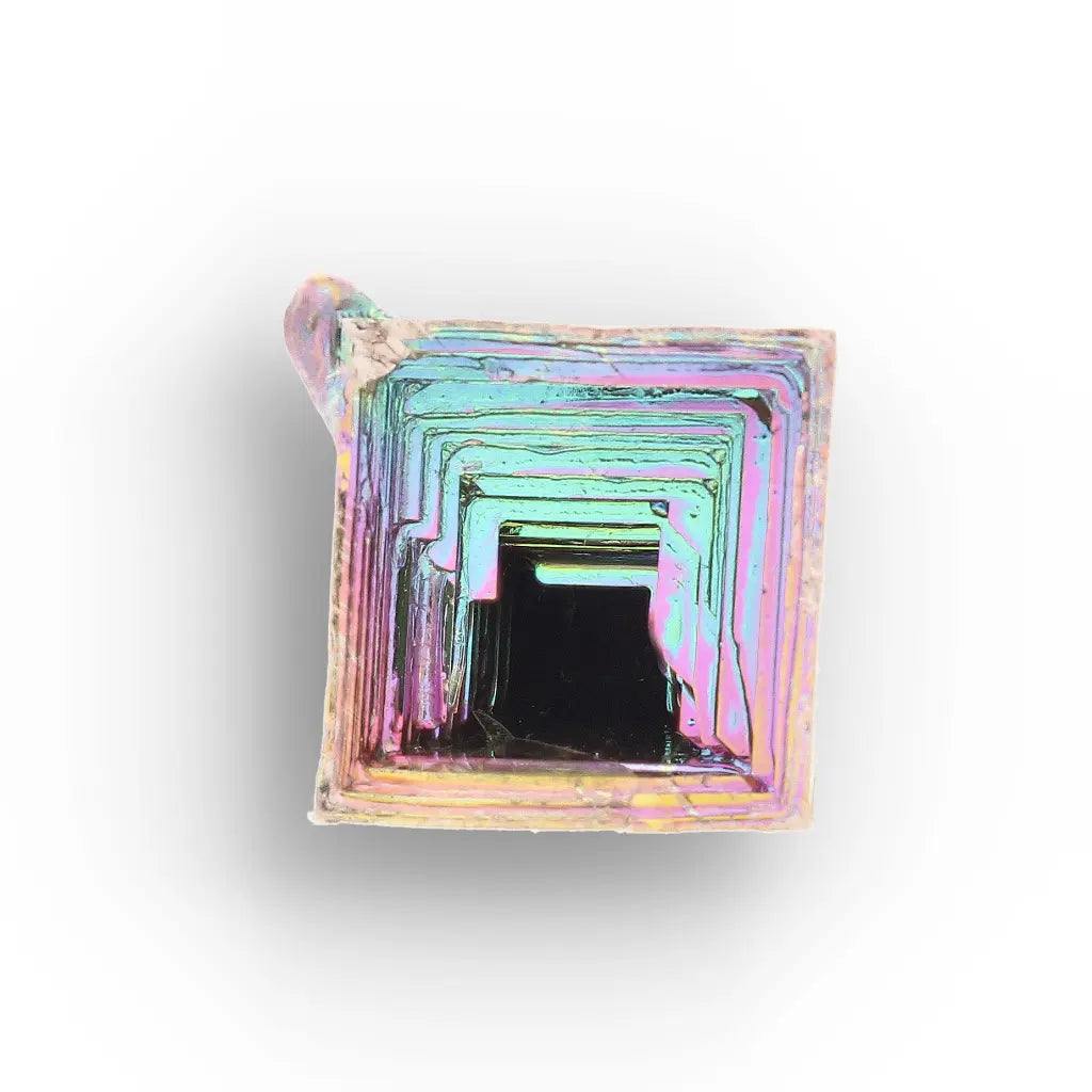Get your Cosmic Bismuth Formation – Iridescent Geometric Crystal online now or in store at Forever Gems in Franschhoek, South Africa