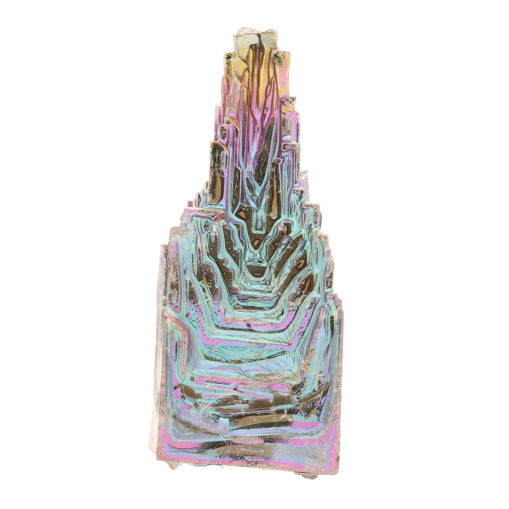 Get your Lab-Grown Bismuth Crystal – Rainbow Metallic Hopper Formation online now or in store at Forever Gems in Franschhoek, South Africa
