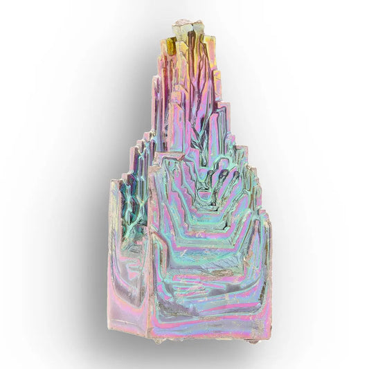 Get your Lab-Grown Bismuth Crystal – Rainbow Metallic Hopper Formation online now or in store at Forever Gems in Franschhoek, South Africa