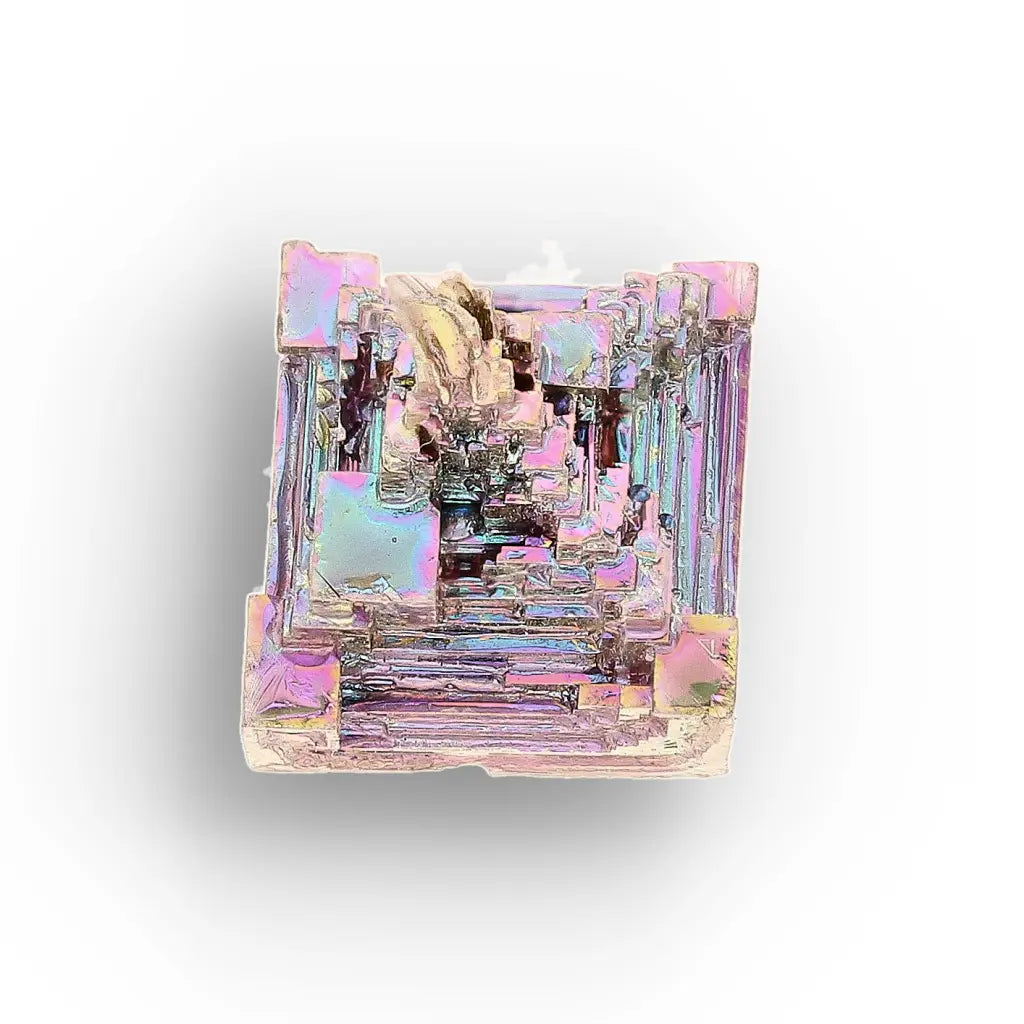 Get your Bismuth Crystal Cluster – Iridescent Metallic Geometric Specimen online now or in store at Forever Gems in Franschhoek, South Africa
