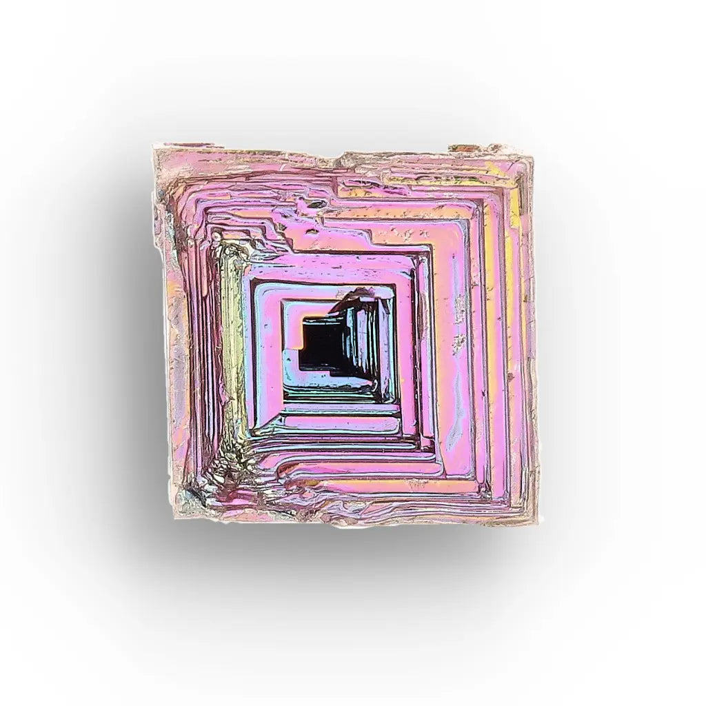 Get your Bismuth Crystal Cluster – Iridescent Metallic Geometric Specimen online now or in store at Forever Gems in Franschhoek, South Africa