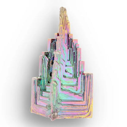 Get your Futuristic Bismuth Crystal – Rainbow Geometric Metal Formation online now or in store at Forever Gems in Franschhoek, South Africa