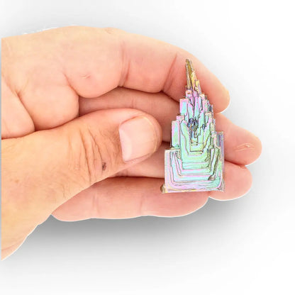 Get your Futuristic Bismuth Crystal – Rainbow Geometric Metal Formation online now or in store at Forever Gems in Franschhoek, South Africa