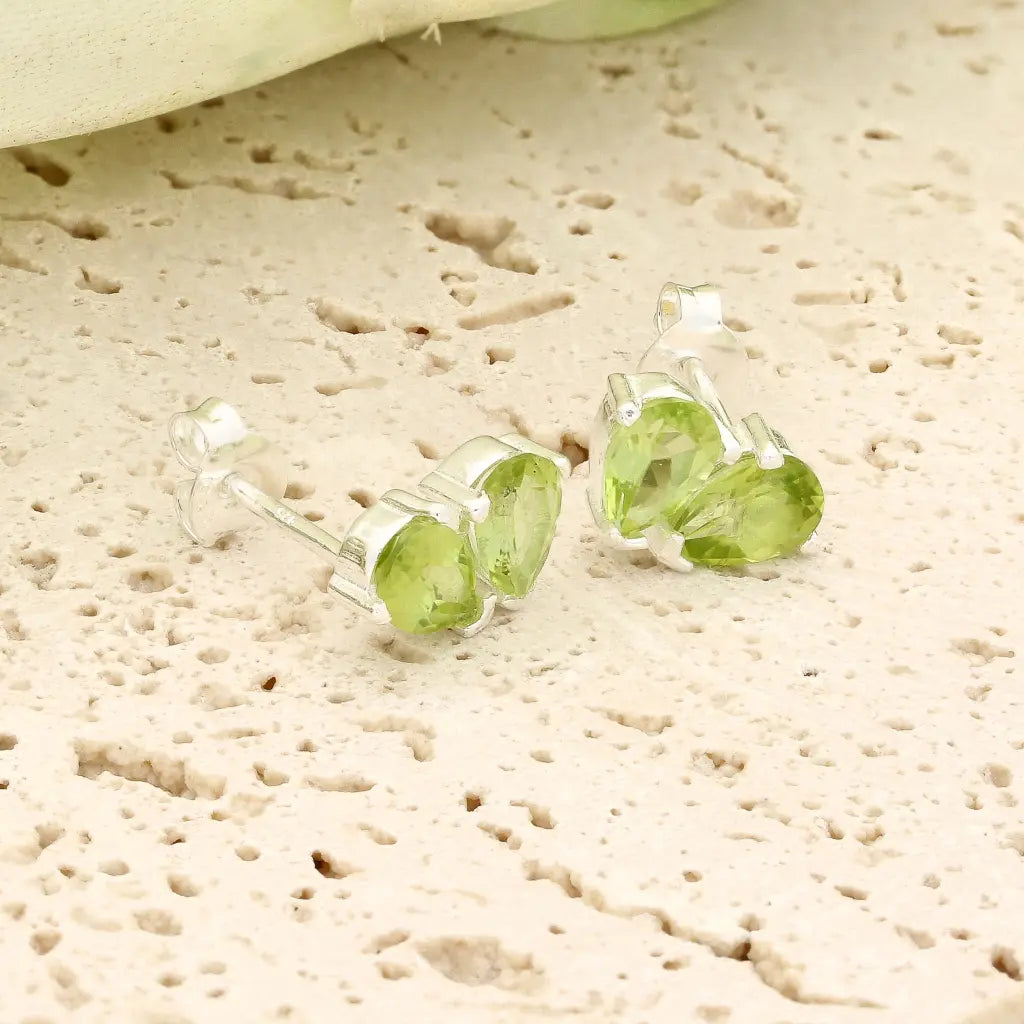 Get your Duality Peridot Stud Earrings in Sterling Silver online now or in store at Forever Gems in Franschhoek, South Africa