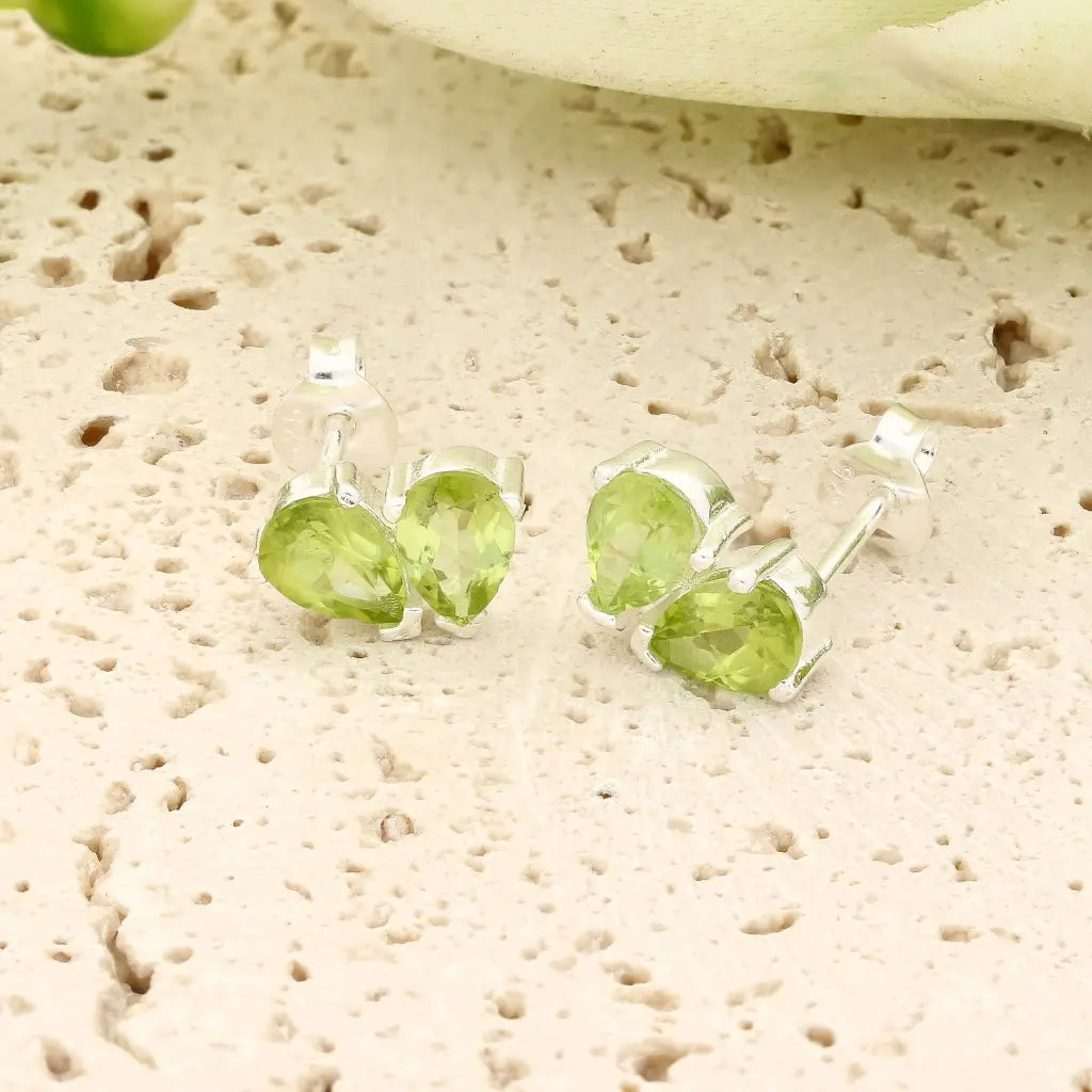 Get your Duality Peridot Stud Earrings in Sterling Silver online now or in store at Forever Gems in Franschhoek, South Africa