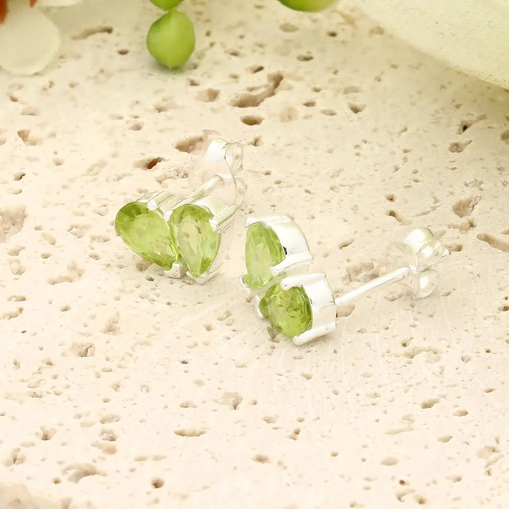 Get your Duality Peridot Stud Earrings in Sterling Silver online now or in store at Forever Gems in Franschhoek, South Africa