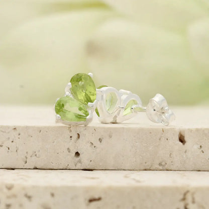 Get your Duality Peridot Stud Earrings in Sterling Silver online now or in store at Forever Gems in Franschhoek, South Africa