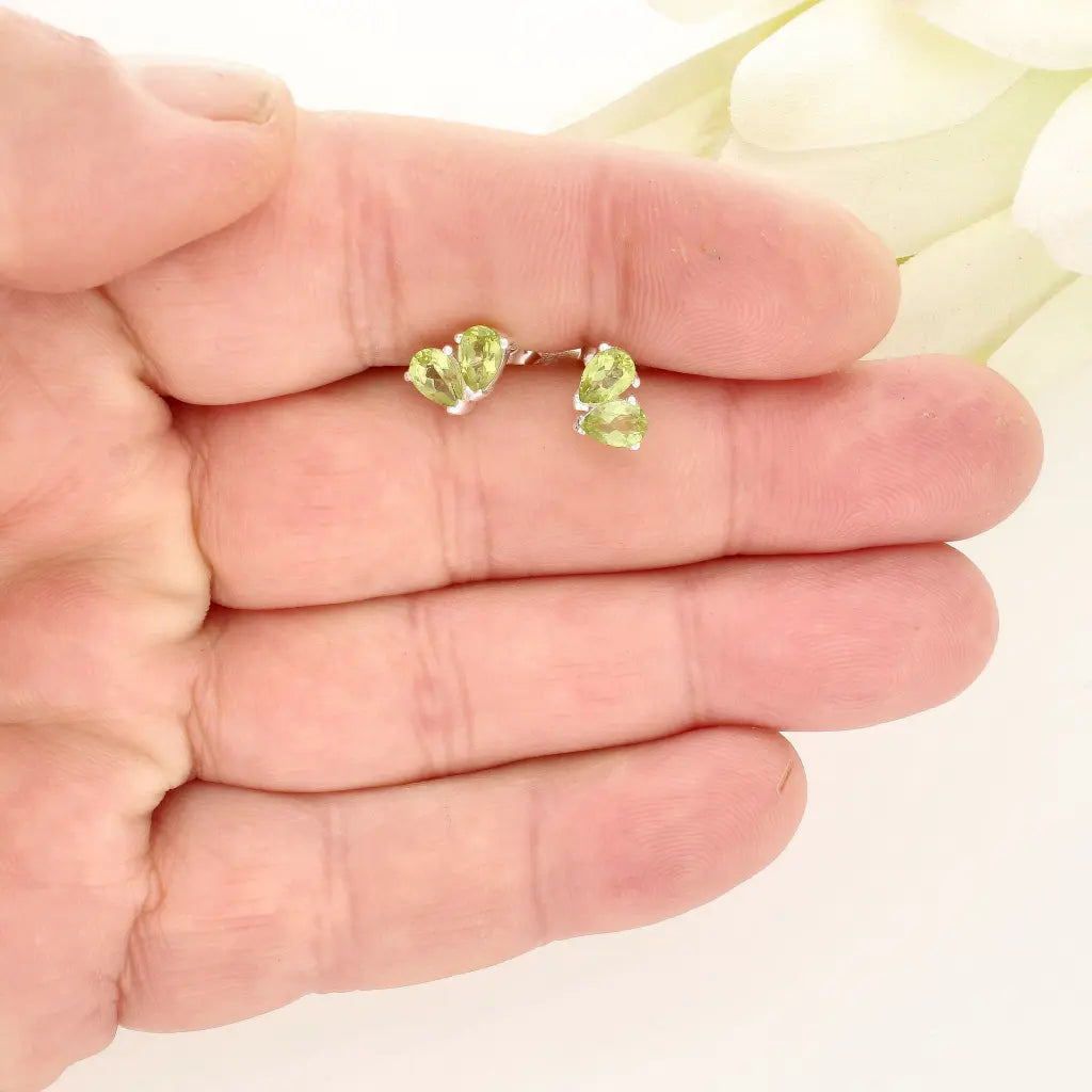 Get your Duality Peridot Stud Earrings in Sterling Silver online now or in store at Forever Gems in Franschhoek, South Africa