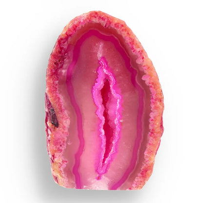 Get your Agate Crystal Cave - Pink Dyed Polished Flat Base Geode online now or in store at Forever Gems in Franschhoek, South Africa