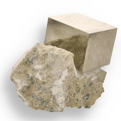 Buy your Natural Pyrite Cube – Stunning Metallic Luster in Original Matrix online now or in store at Forever Gems in Franschhoek, South Africa