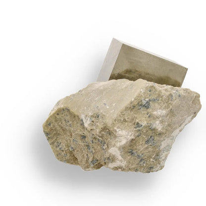 Buy your Natural Pyrite Cube – Stunning Metallic Luster in Original Matrix online now or in store at Forever Gems in Franschhoek, South Africa