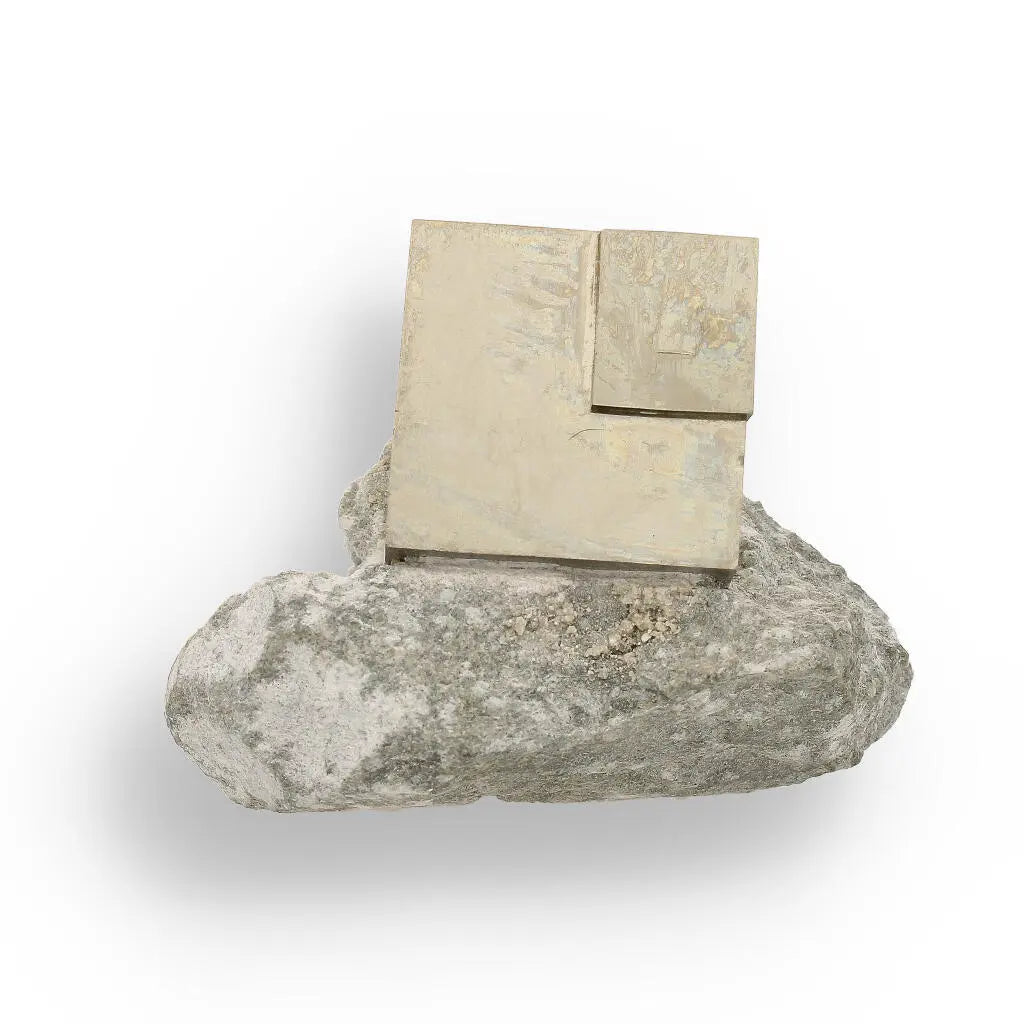 Natural Pyrite Cube – Perfect Geometric Formation with a Brilliant Shine