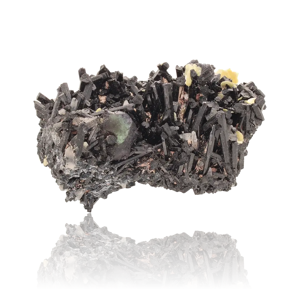 Buy your Schorl Tourmaline, Muscovite and Fluorite Cluster online now or in store at Forever Gems in Franschhoek, South Africa