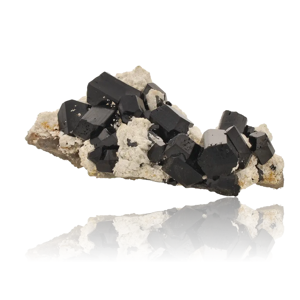 Buy your Schorl Black Tourmaline with Feldspar and Smoky Quartz online now or in store at Forever Gems in Franschhoek, South Africa