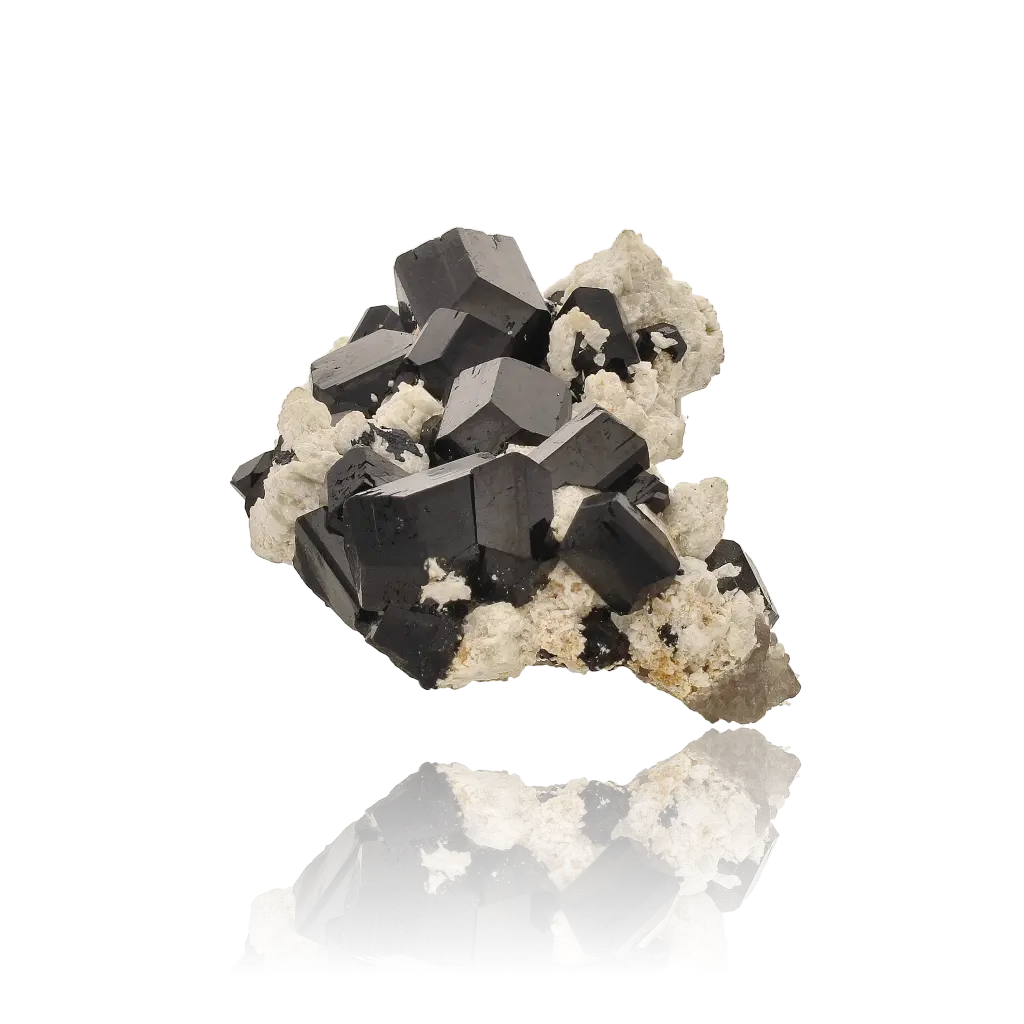 Buy your Schorl Black Tourmaline with Feldspar and Smoky Quartz online now or in store at Forever Gems in Franschhoek, South Africa