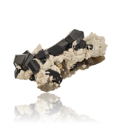 Buy your Schorl Black Tourmaline with Feldspar and Smoky Quartz online now or in store at Forever Gems in Franschhoek, South Africa