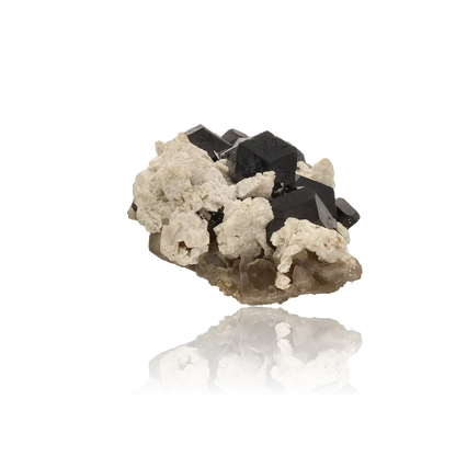 Buy your Schorl Black Tourmaline with Feldspar and Smoky Quartz online now or in store at Forever Gems in Franschhoek, South Africa