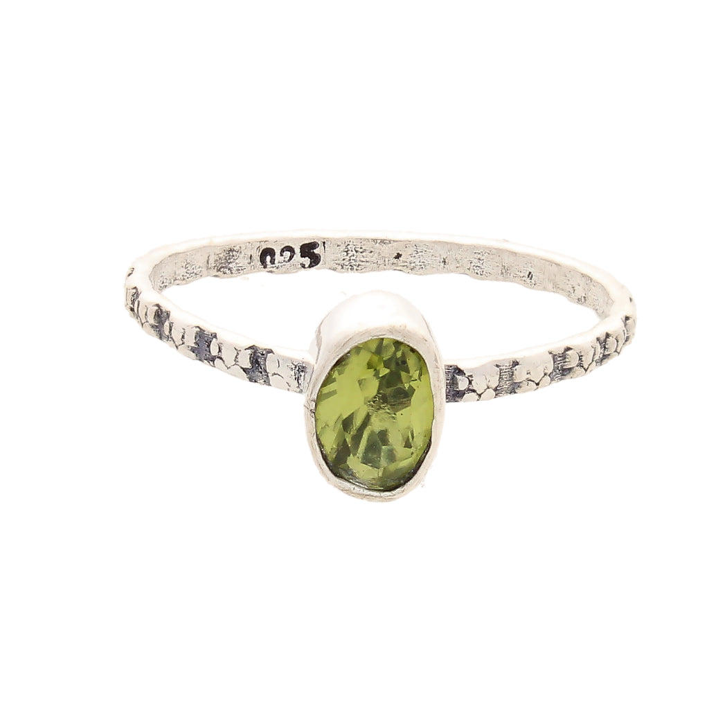Buy your Stacks of Style: Peridot Oval Sterling Silver Stackable Ring online now or in store at Forever Gems in Franschhoek, South Africa