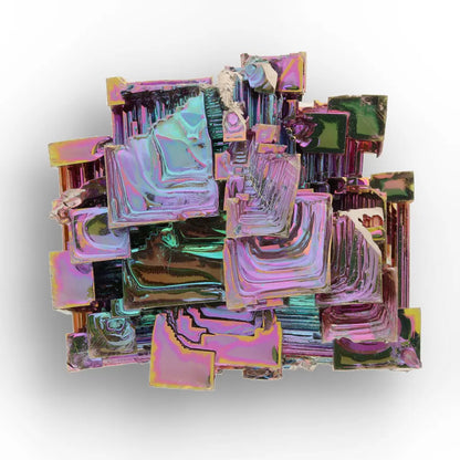 Get your Bismuth Crystal – Iridescent Geometric Hopper Cluster online now or in store at Forever Gems in Franschhoek, South Africa