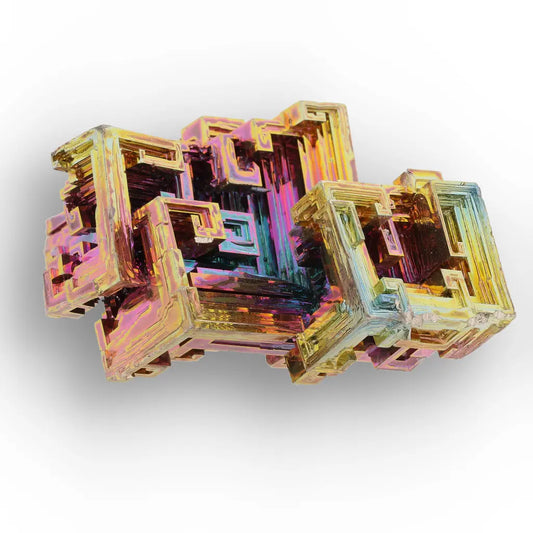 Get your Bismuth Crystal – Rainbow Hopper Cluster with Geometric Growth online now or in store at Forever Gems in Franschhoek, South Africa