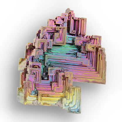 Get your Bismuth Crystal – Rainbow Hopper Cluster with Geometric Growth online now or in store at Forever Gems in Franschhoek, South Africa
