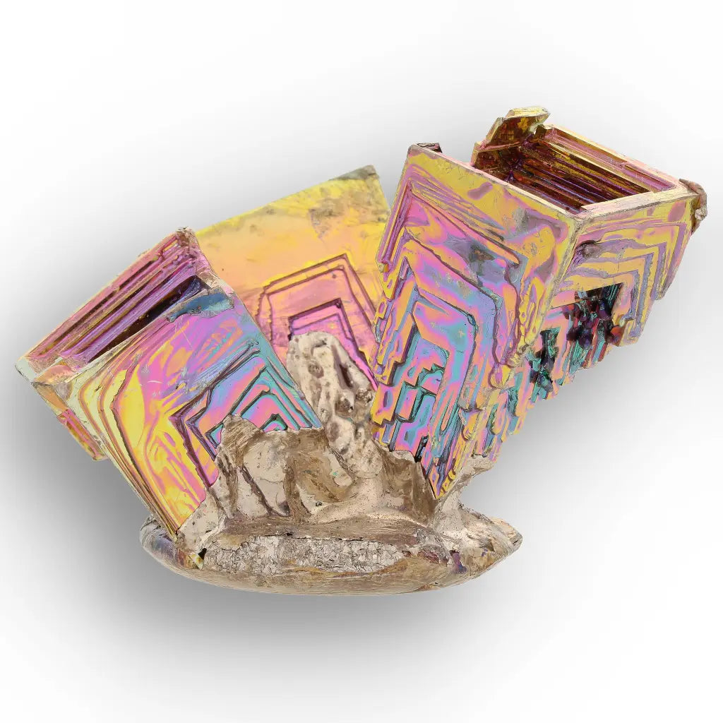 Get your Architectural Rainbow Bismuth Hopper Crystal Cluster online now or in store at Forever Gems in Franschhoek, South Africa