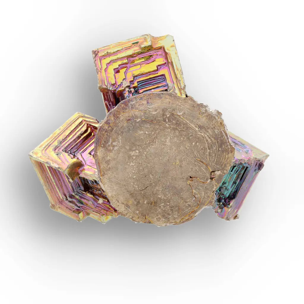 Get your Architectural Rainbow Bismuth Hopper Crystal Cluster online now or in store at Forever Gems in Franschhoek, South Africa